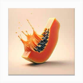 Papaya Juice Splash 2 Canvas Print