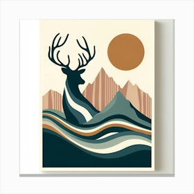 Deer Print Canvas Print