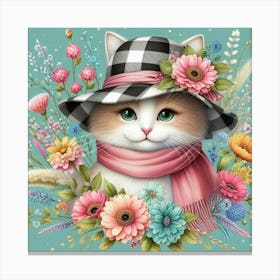 Cat In A Hat 3 Canvas Print