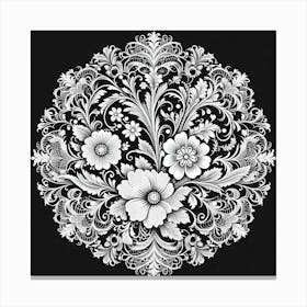 Russian Ornate Floral Pattern Canvas Print