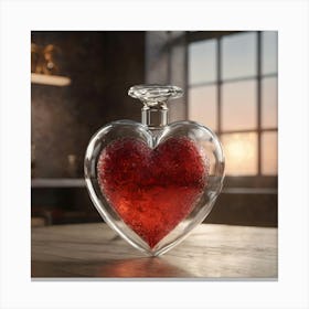 Glass Love Heart 5 Canvas Print