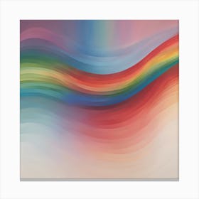 Abstract Rainbow Wave Canvas Print