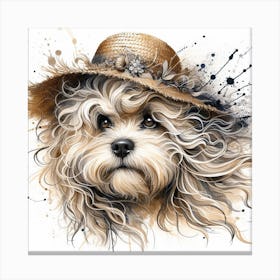 Dog In A Hat 2 Canvas Print