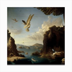 Bird In Flight Canvas Print