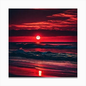 Sunset On The Beach 826 Canvas Print