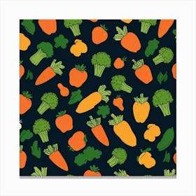 Vegetable Seamless Pattern Art Print Canvas Print