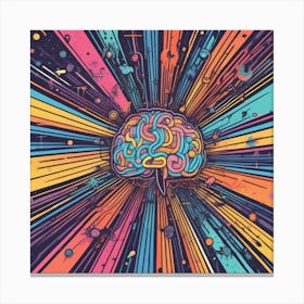 Brain Rays Canvas Print