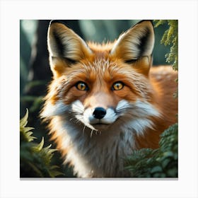 Red Fox In The Forest 50 Canvas Print