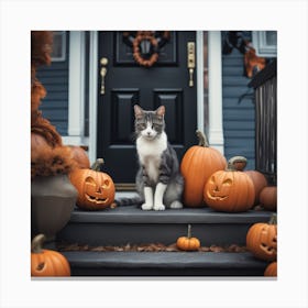 Halloween Cat 19 Canvas Print