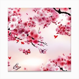 Cherry Blossom Wallpaper Canvas Print