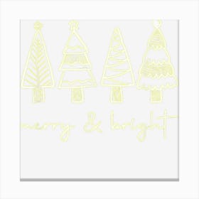 Minimalistic Christmas Trees Design Canvas Print