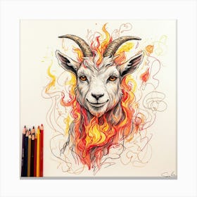 Goat Of Fire 29 Canvas Print