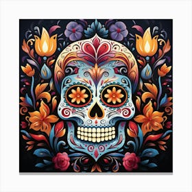 Day Of The Dead Skull 5 Canvas Print