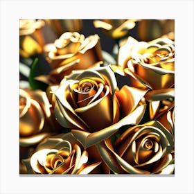 Gold Roses 6 Canvas Print