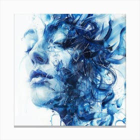 Blue Water Painting Canvas Print