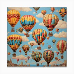 Hot Air Balloons paintings art print 1 Canvas Print