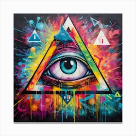 All Seeing Eye Illuminati 2 Canvas Print