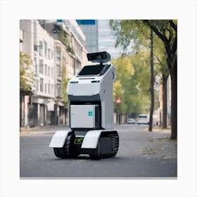 Robot On The Street 61 Canvas Print