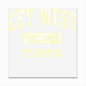 Key West Florida Fl Vintage Established Sports Canvas Print