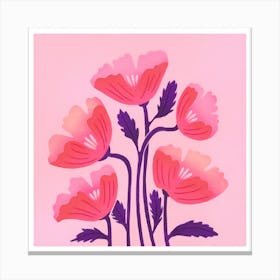 Pink Poppies Canvas Print