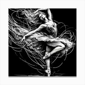 Swan Ballerina Canvas Print