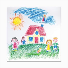 Children'S Drawing Canvas Print