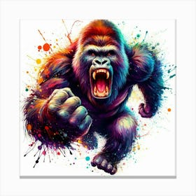 Gorilla Painting Canvas Print