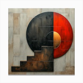  'Eclipse Ascension', a bold interplay of geometry and texture. This piece juxtaposes the raw industrial charm with the celestial allure of an eclipse. The contrast of stark shadows and fiery warmth creates a striking visual narrative.  Industrial Charm, Celestial Art, Geometric Contrast.  #EclipseAscension, #IndustrialArt, #GeometricElegance.  'Eclipse Ascension' is more than a statement piece—it's a conversation starter that brings a touch of architectural finesse to your collection. Perfect for modern interiors seeking a dramatic yet sophisticated focal point. Canvas Print