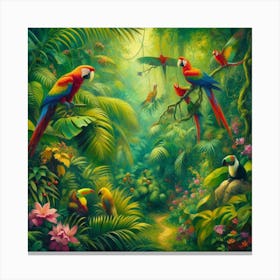 Atmospheric Rousseau-Inspired Jungle Canvas Print 1 Canvas Print