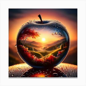 Sunset Apple Canvas Print