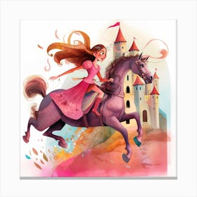 Princess On Horseback Canvas Print
