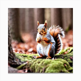 Squirrel In The Forest 122 Canvas Print