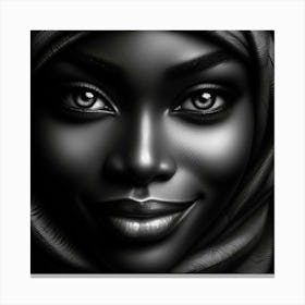 Muslim Woman In Hijab Canvas Print