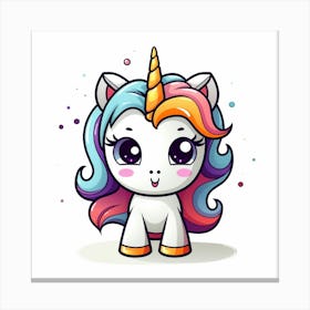 Cute Unicorn 763 Canvas Print