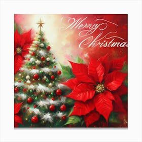 Christmas Poinsettias 1 Canvas Print