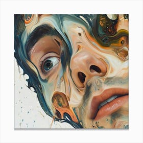 Abstract Of A Man'S Face Canvas Print