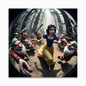 Snow White And The Seven Dwarfs 12 Canvas Print