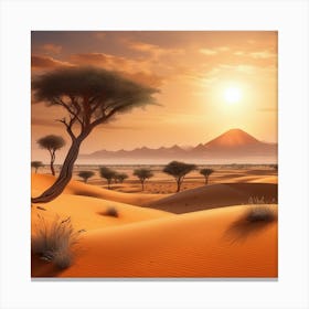 Sahara Desert Landscape 13 Canvas Print
