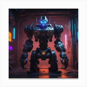 Robot In Space 7 Canvas Print