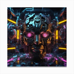 Futuristic Robot Head 2 Canvas Print