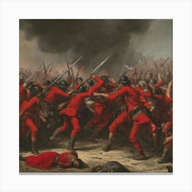 Battle Of Old Time Canvas Print