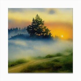 Mist At Day's End Canvas Print