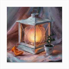 Lantern And Oranges Canvas Print