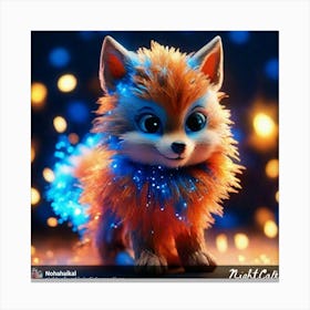 Night Fox 4 Canvas Print