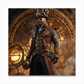 Steampunk Man Canvas Print