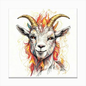 Goat Head 14 Canvas Print