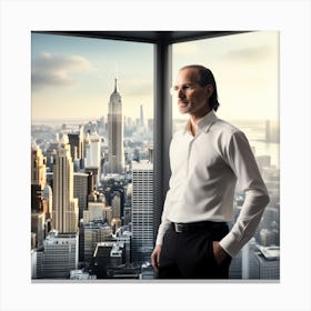 Portrait Of Steve Jobs Canvas Print
