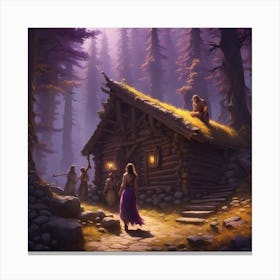 Cabin In The Woods 1 Canvas Print