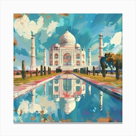 A Taj Mahal In Agra Expressive Strokes Illustrat 1719953822 3 Canvas Print