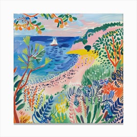 Seaside Painting Matisse Style 5 Canvas Print
